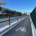 Staccionata Brunico H1C e H2C per percorso ciclopedonale a Castiglione del Lago.