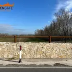 Staccionata Brunico H1C e H2C per percorso ciclopedonale a Castiglione del Lago.