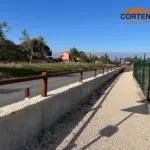Staccionata Brunico H1C e H2C per percorso ciclopedonale a Castiglione del Lago.