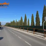 Staccionata Brunico H1C e H2C per percorso ciclopedonale a Castiglione del Lago.