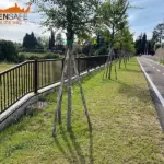 Parapetto Falcade HO3 per pista ciclabile di Costermano del Garda.