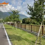 Parapetto Falcade HO3 per pista ciclabile di Costermano del Garda.