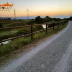 Staccionata Brunico H2C per strada sterrata di Dueville.