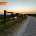 Staccionata Brunico H2C per strada sterrata di Dueville.
