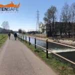 Staccionata Brunico H2C per lungo argine di Gavardo.