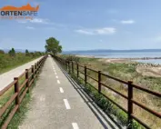Staccionata Brunico H3C per pista ciclabile di Grado.
