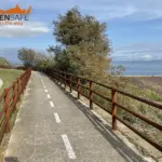 Staccionata Brunico H3C per pista ciclabile di Grado.
