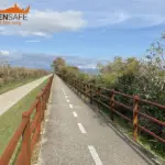 Staccionata Brunico H3C per pista ciclabile di Grado.