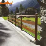 Staccionata Ortisei H3C per marciapiede a Gressoney.