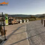 Staccionata Stelvio H5C per percorso pedonale con area informativa di Isola del Liri.