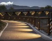Parapetti Falcade HO3 con illuminazione per percorso ciclopedonale di Lagundo.