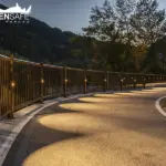 Parapetti Falcade HO3 con illuminazione per percorso ciclopedonale di Lagundo.