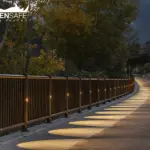 Parapetti Falcade HO3 con illuminazione per percorso ciclopedonale di Lagundo.