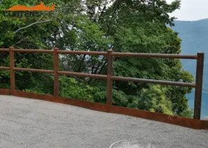 Staccionata Brunico H2C per belvedere di Lugano.