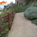 Staccionata Cadore H3C-3 per percorso pedonale di Magliano in Toscana.