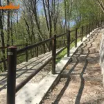Staccionata Brunico H2C per percorso pedonale a Monaco di Baviera.