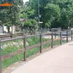 Staccionata Ortisei H2C per pista ciclabile di Monastier.