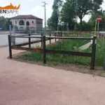 Staccionata Ortisei H2C per pista ciclabile di Monastier.