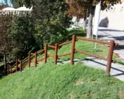 Staccionata Sappada E2C per scalinata di Montecarotto.