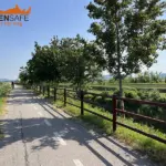 Staccionata Brunico H3C e parapetto Falcade HO3 per percorso ciclopedonale di Montecchio Maggiore.