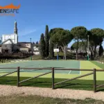 Staccionata Cadore H2C-2 per campo da basket di Monteforte d'Alpone.