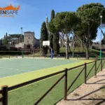Staccionata Cadore H2C-2 per campo da basket di Monteforte d'Alpone.