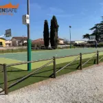 Staccionata Cadore H2C-2 per campo da basket di Monteforte d'Alpone.