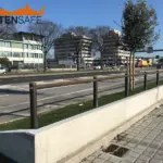 Staccionata Brunico H1C per parcheggio a Padova.