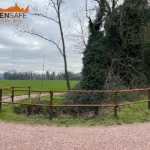 Staccionata Snake E2C per percorso ciclopedonale di Perugia.
