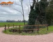 Staccionata Snake E2C per percorso ciclopedonale di Perugia.