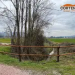 Staccionata Snake E2C per percorso ciclopedonale di Perugia.