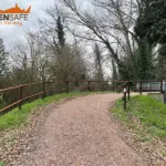 Staccionata Snake E2C per percorso ciclopedonale di Perugia.