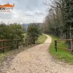 Staccionata Snake E2C per percorso ciclopedonale di Perugia.
