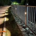 Parapetto Falcade HO3 con illuminazione per percorso pedonale di Ponte di Legno.