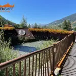 Parapetto Falcade HO3 con illuminazione per percorso pedonale di Ponte di Legno.