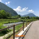 Staccionata Brunico H2C per ciclabile di Porlezza.