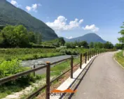 Staccionata Brunico H2C per ciclabile di Porlezza.