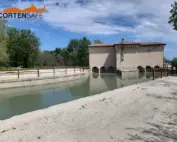 Staccionata Brunico H2C per zona di sbarramento fiume a Recanati.