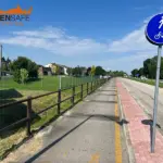 Staccionata Brunico H2C per pista ciclabile di Roncade.