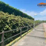 Staccionata Brunico H2C per pista ciclabile di Roncade.