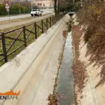 Staccionata Cadore H4C per area verde lungo strada di San Fior.