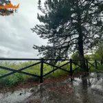 Staccionata Cadore H3C-3 per parcheggio di Santo Stefano di Sessanio.