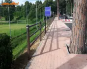 Staccionata Brunico H3C e parapetto Falcade HO3 per marciapiedi e pista ciclabile di Scarperia e S. Piero.