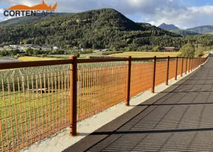 Parapetti Cles HGC grid per percorso ciclopedonale a Sciaves.