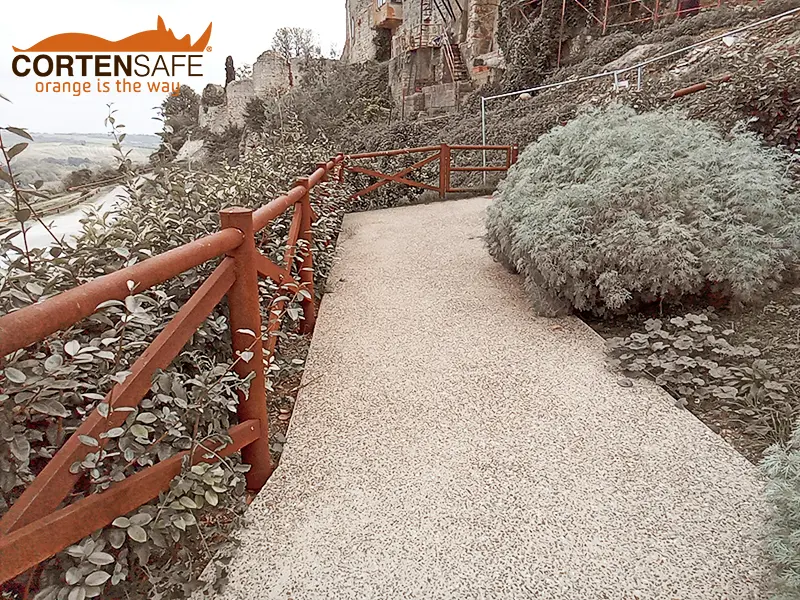 Staccionata-Cadore-H3C-3-in-Corten-a-Magliano-in-Toscana-Grosseto-(3) Staccionata Cadore H3C-3 in Corten per il Comune di Magliano in Toscana, Grosseto - 3