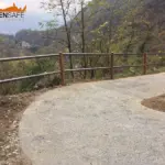 Staccionata Brunico H2C per percorso ciclopedonale di Valmalenco.