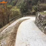 Staccionata Brunico H2C per percorso ciclopedonale di Valmalenco.