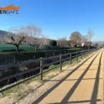 Staccionata Brunico H3C e cancello Altea per pista ciclabile di Verona.