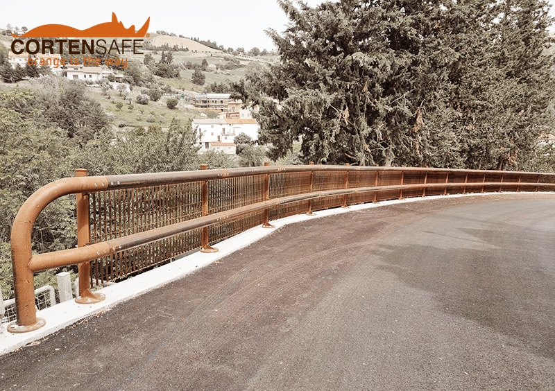 Barriera bordo ponte Cervino H2BP-2 in corten a Rotella (AP) - 1