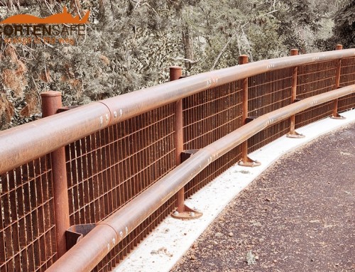 Barriera bordo ponte Cervino H2BP-2 per il consolidamento di una strada a Rotella (AP)